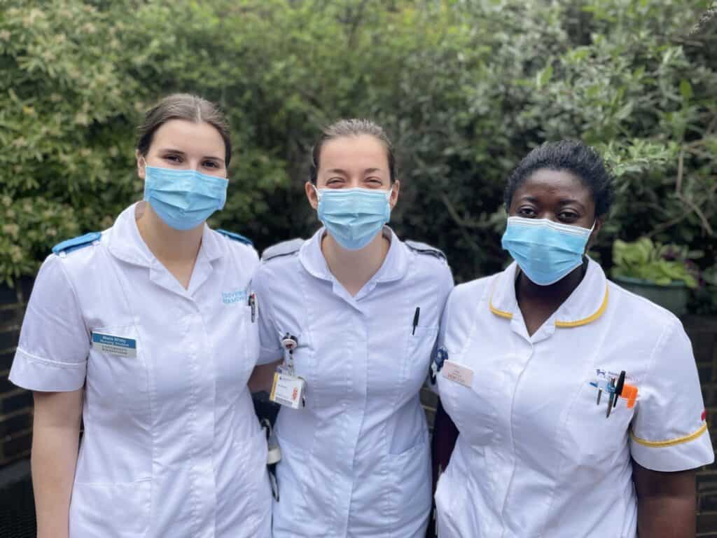 Students on placement at Birmingham Hospice