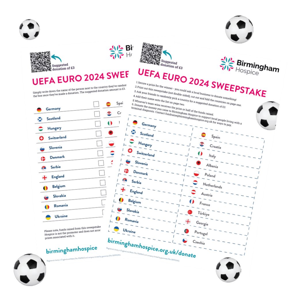 Organise a UEFA Euro 2024 Sweepstake Birmingham Hospice