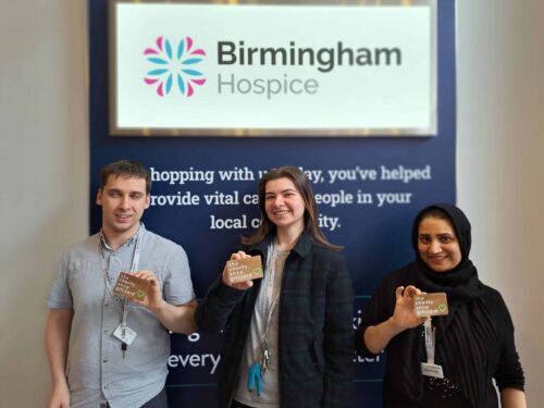 Staff with gift card