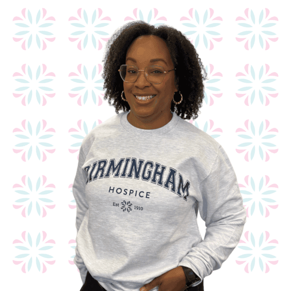 Varsity style crew neck sweatshirt