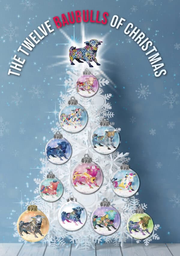 12 Baubulls of Christmas Christmas Card - Pack of 10