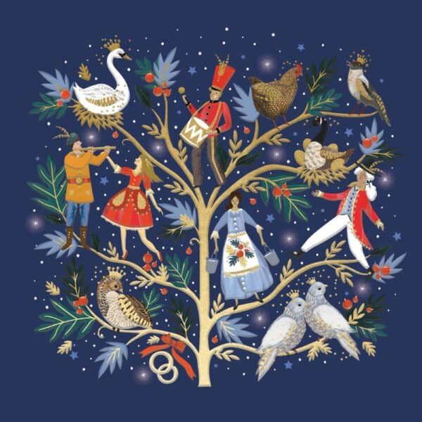 Golden 12 Days Christmas Cards