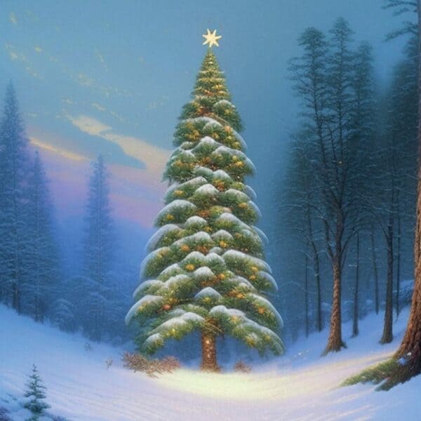 Pine Star Christmas card