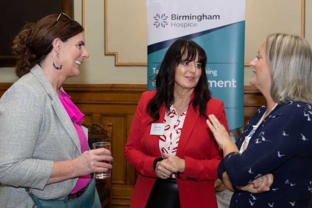 Karen O’Donovan, Client Services Director, EDGE Creative; Michelle Stuteley, Director of People and Culture, Birmingham Hospice; Lucy Watkins, Income Generation Director, Birmingham Hospice