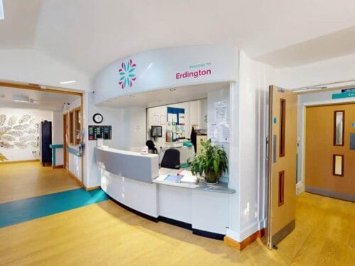Erdington reception